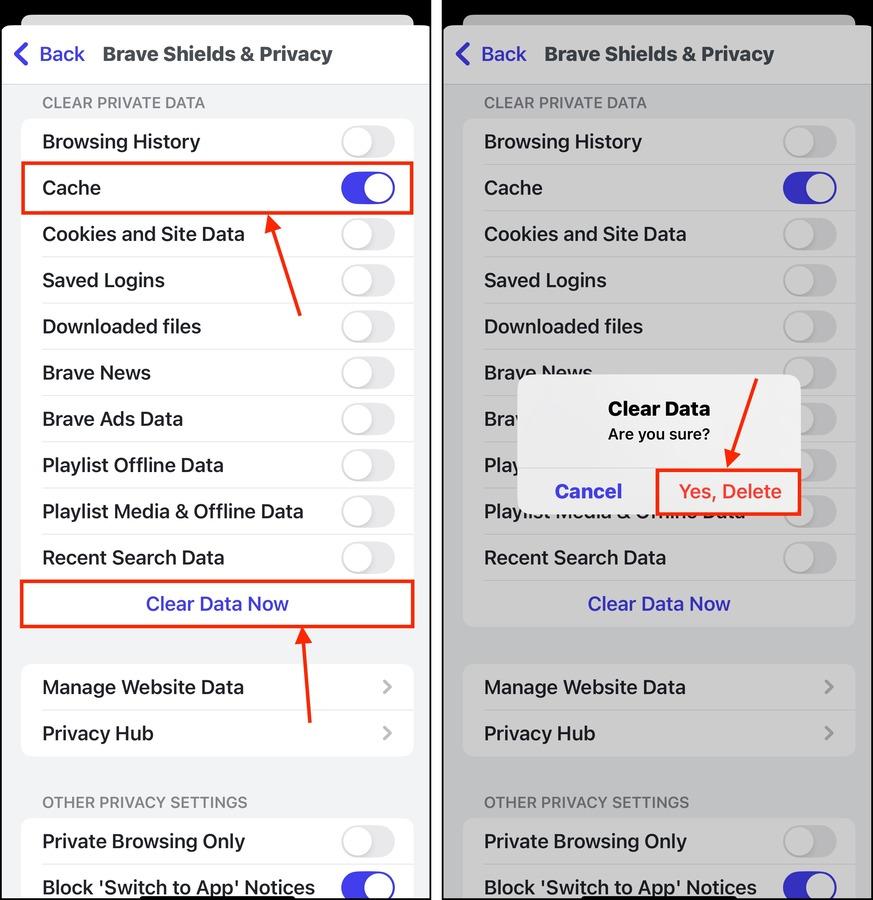 Clearing Caches and Cookies to Resolve Potential Conflicts