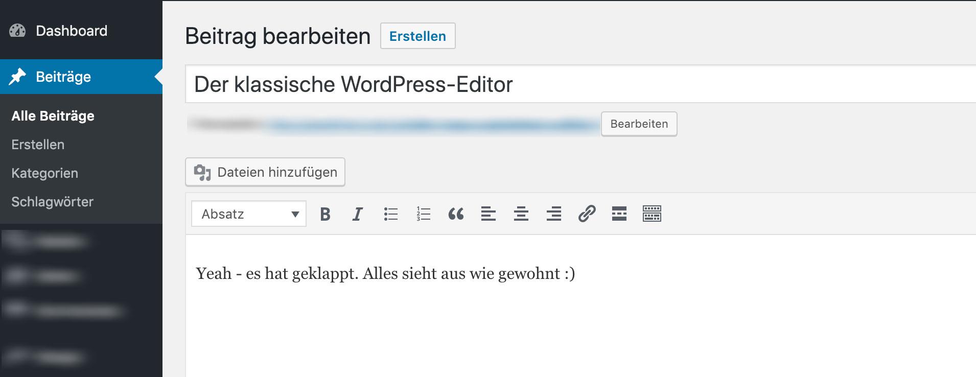 Getting Started ​with the WordPress ​Editor for Column Adjustments