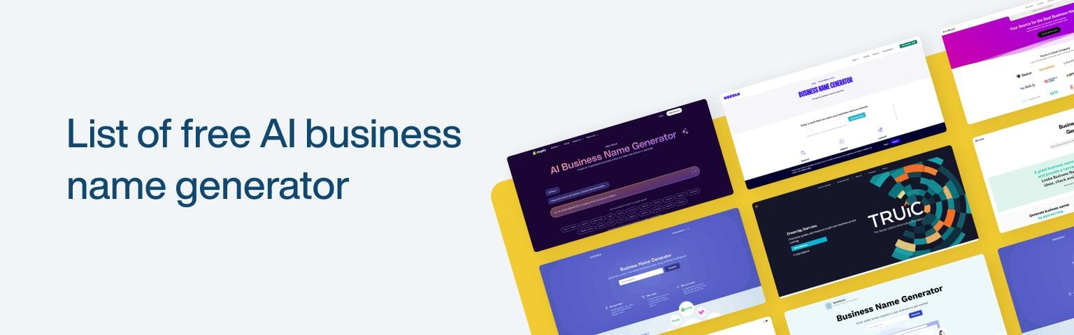Top 7 Free AI Business Name Generators