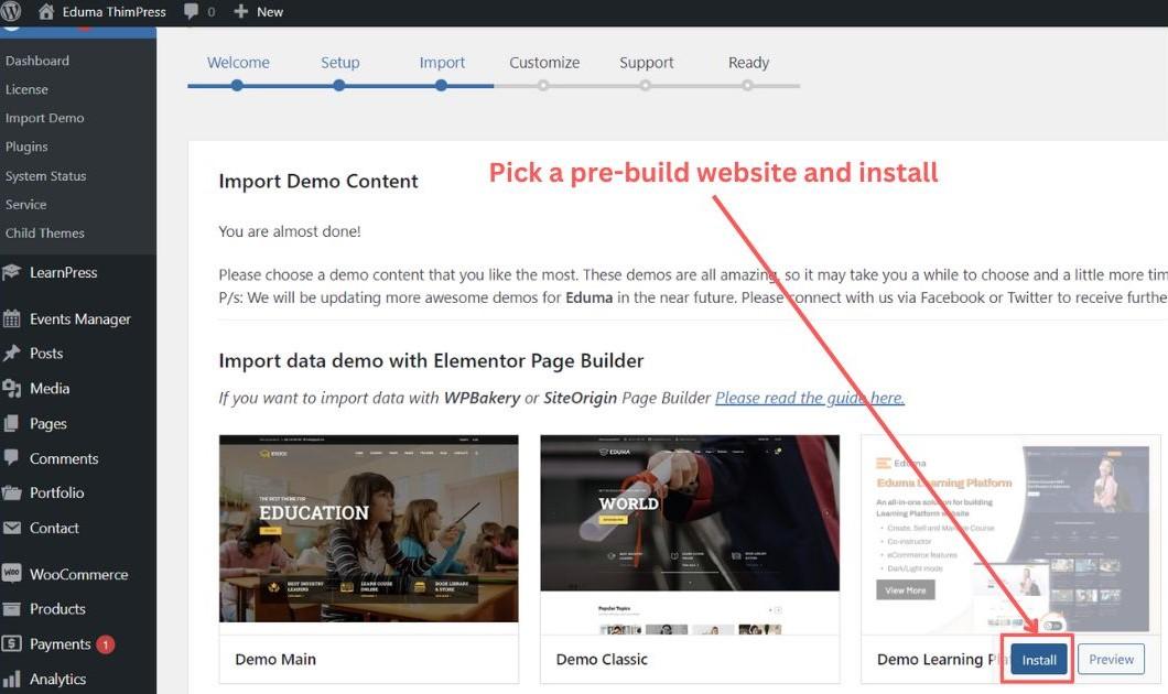 Getting Started with Your ‌Eduma Installation