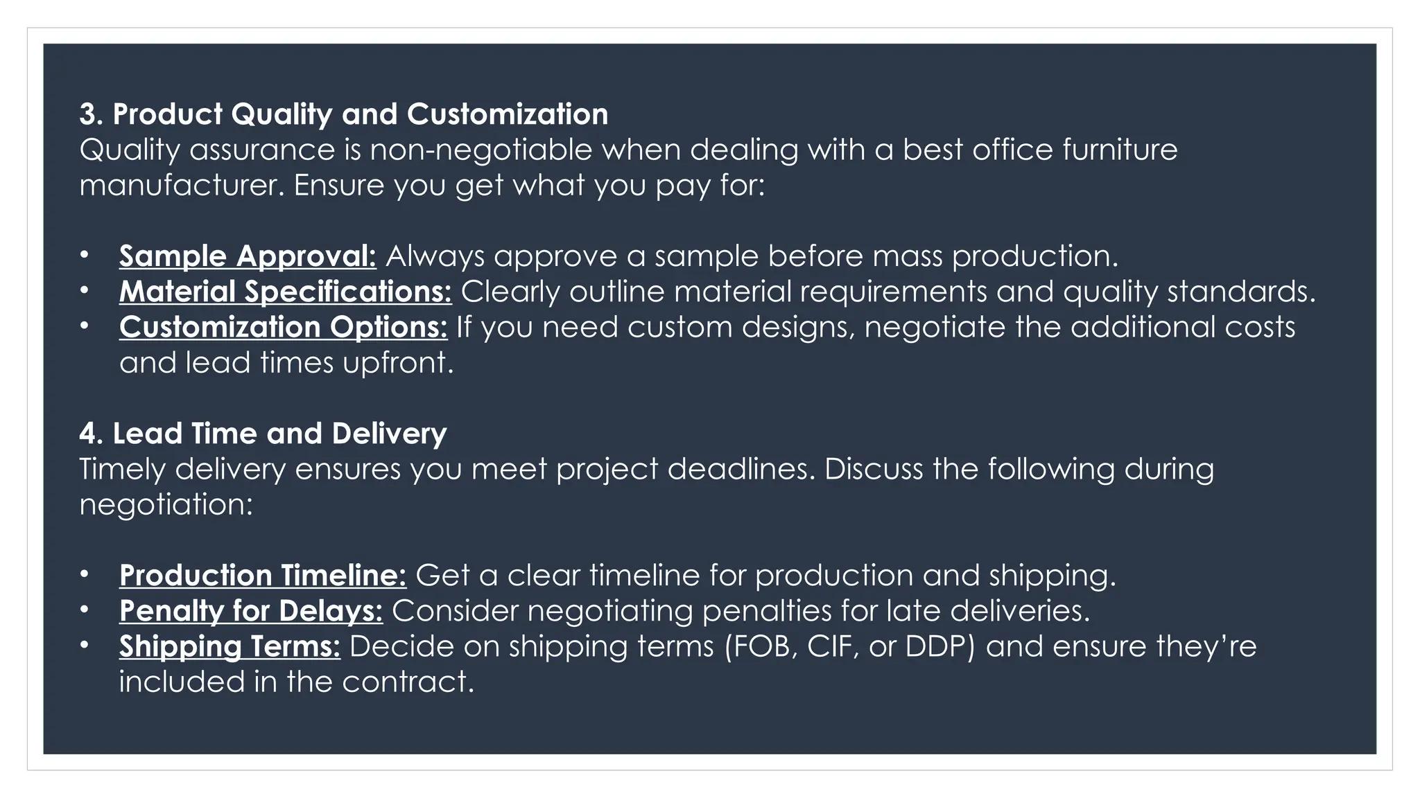 Negotiating the Best Terms for Your Project